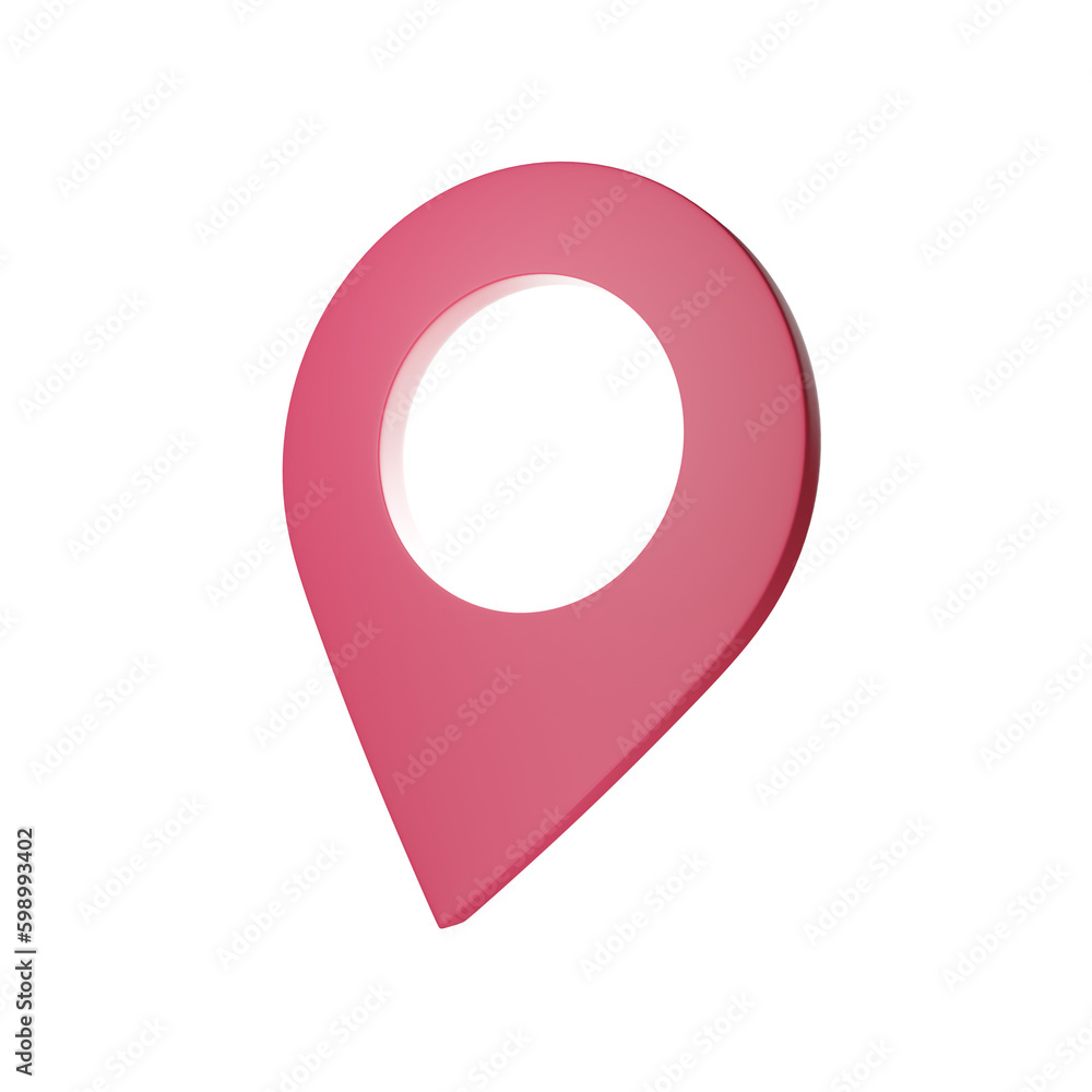 3d render pinpoint transparent background icon 3d render pinpoint transparent background icon
