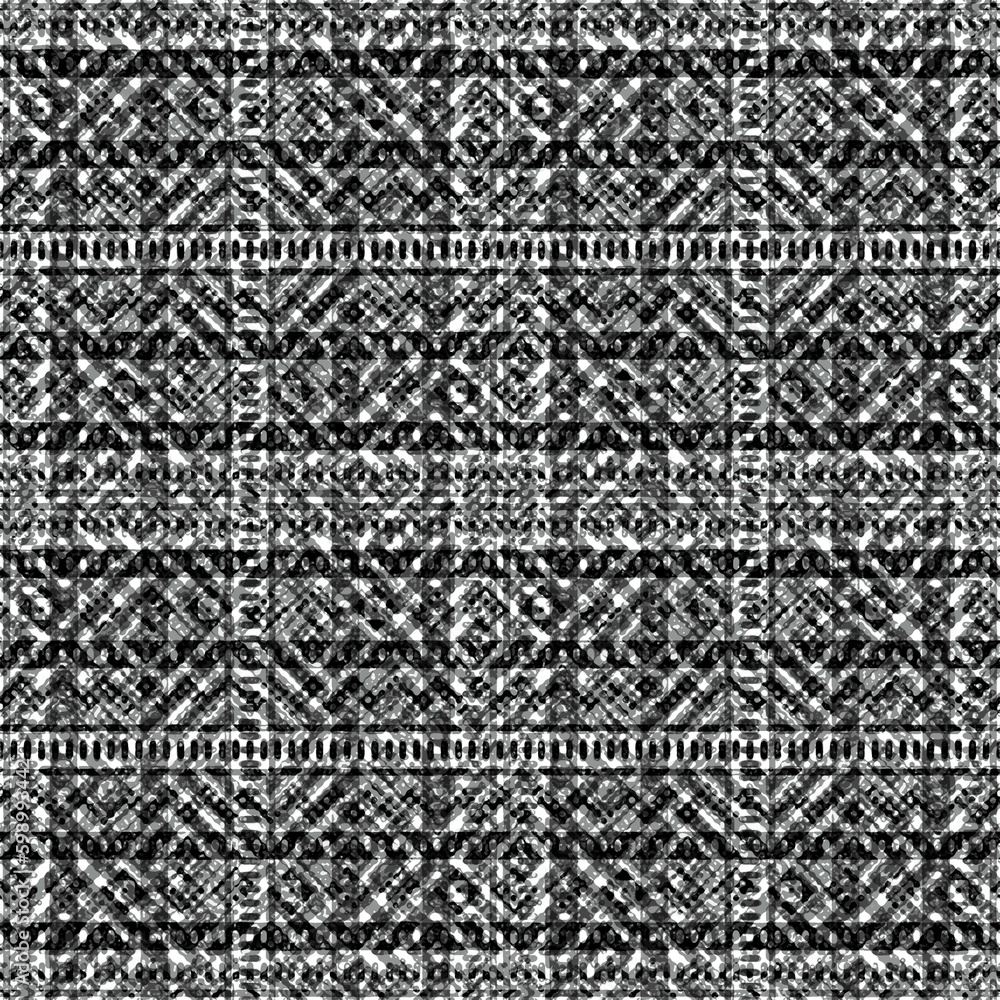Seamless dark gray check pattern texture background with a knitted texture,simple texture A variety of different patterns.geometric plaid illustration for wallpaper postcards fabric garment poster.