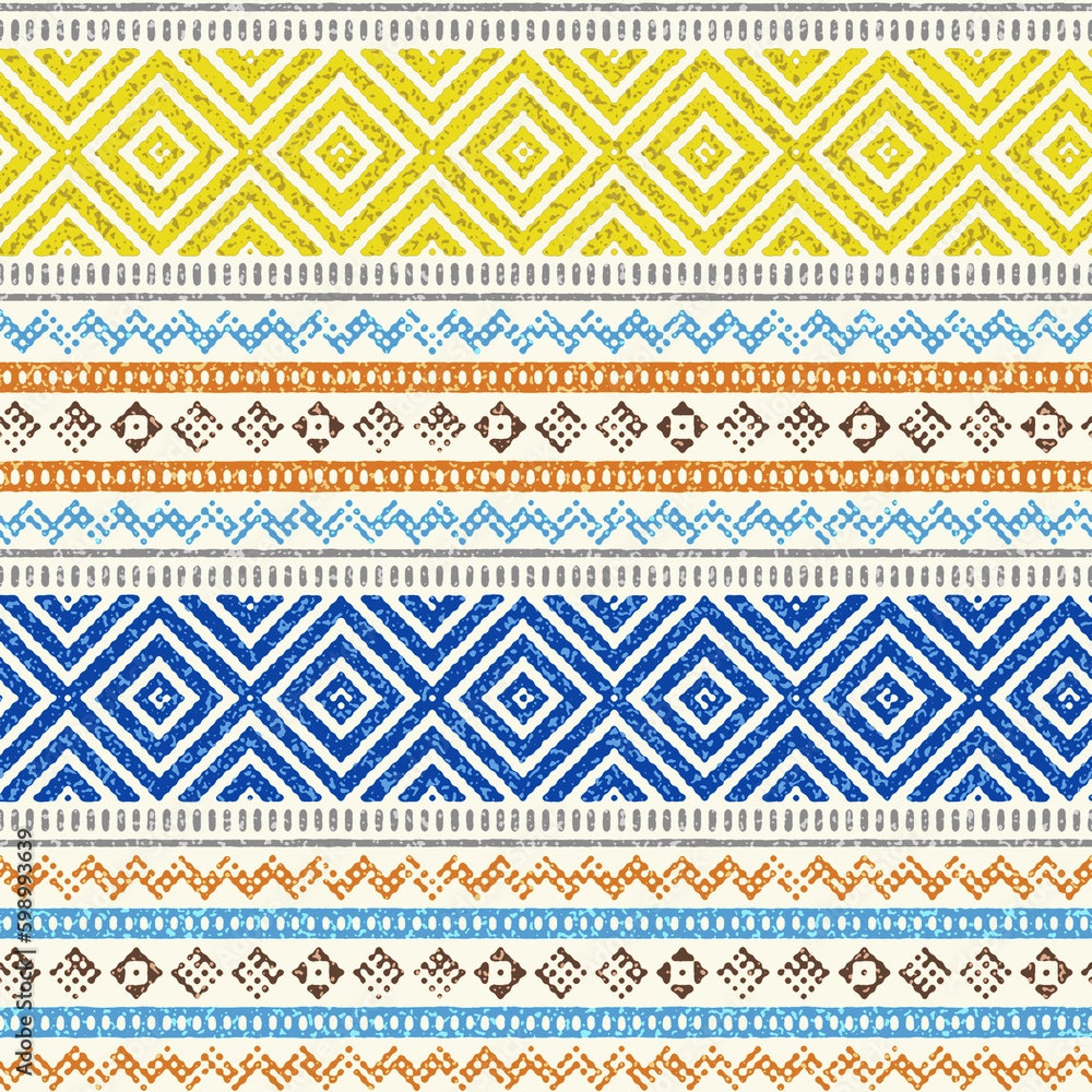 seamless multi Geometric abstraction border texture background pattern design.textile, traditional border,Vintage ethnic background.multi Geometric kilim ikat with grunge texture beige background. seamless multi Geometric abstraction border texture background pattern design.textile, traditional border,Vintage ethnic background.multi Geometric kilim ikat with grunge texture beige background.