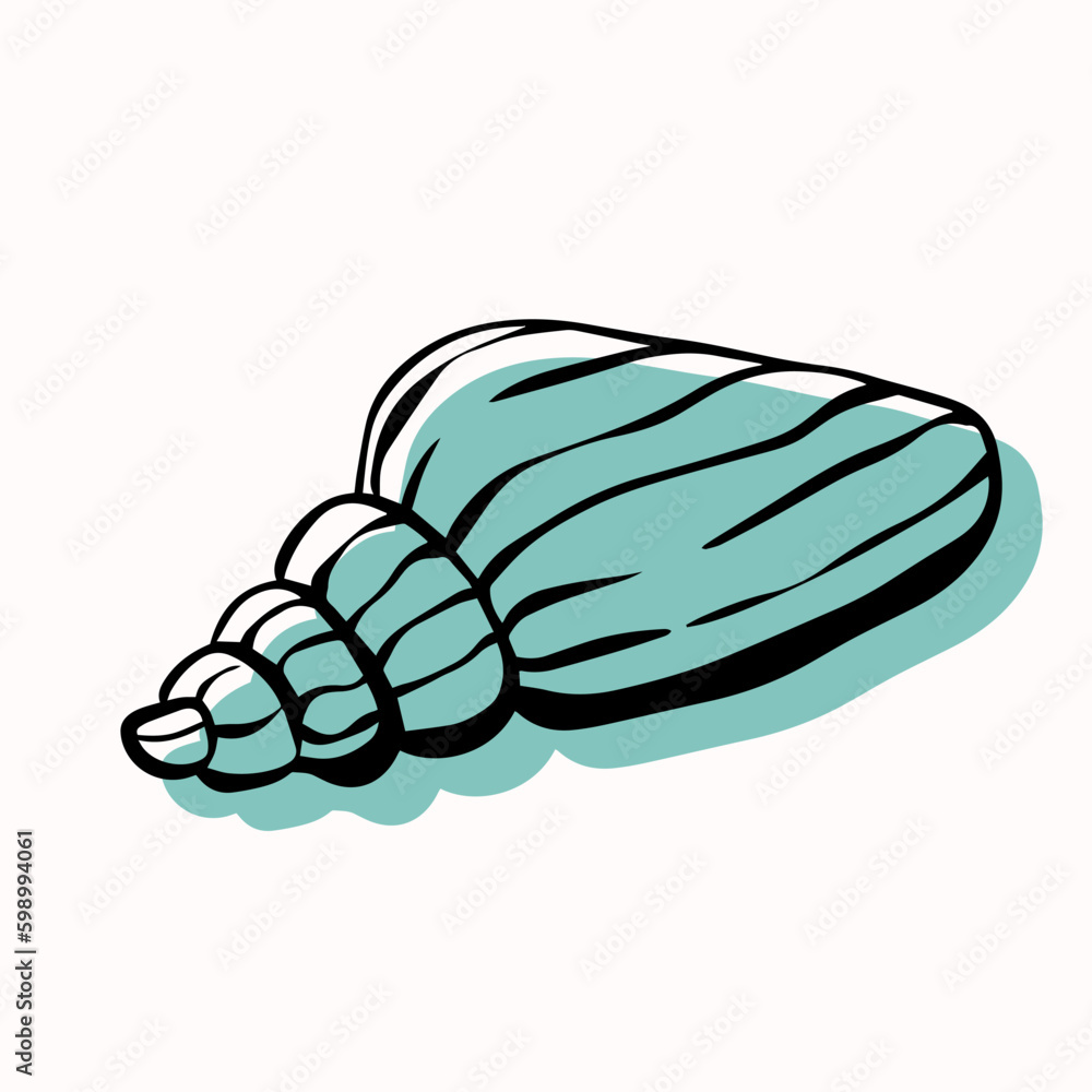 Shell with an outline in a trendy minimal style. Vector illustration of a shell clam for tattoo, design social media post and stories. Shell with an outline in a trendy minimal style. Vector illustration of a shell clam for tattoo, design social media post and stories.