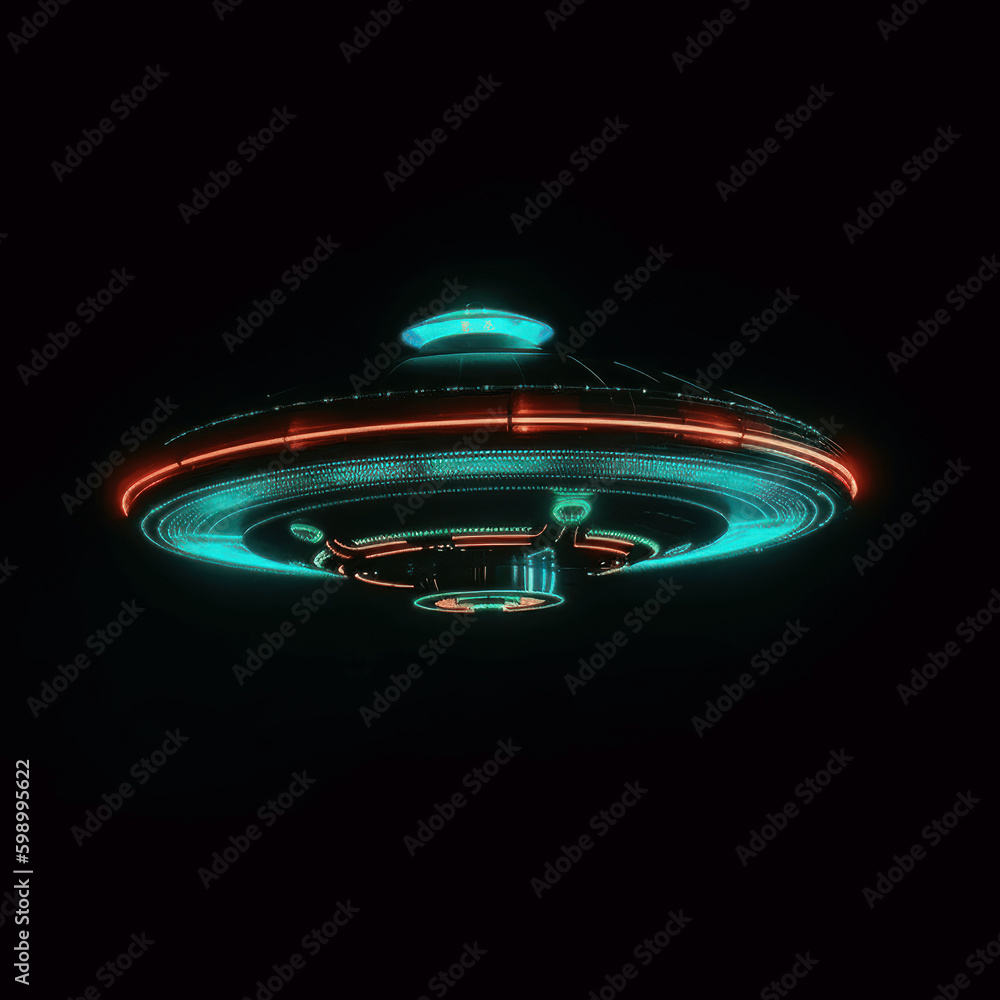 Obraz premium UFO, flying saucer, alien flying object
