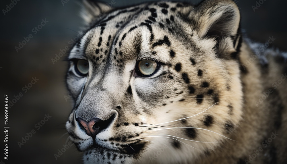 Majestic tiger staring, close up portrait in nature generative AI Majestic tiger staring, close up portrait in nature generative AI