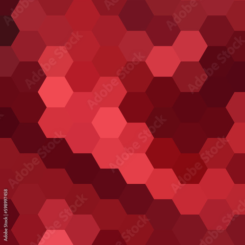 Red vector background with set of hexagons. Illustration with set of colorful hexagons. New template for your brand book.