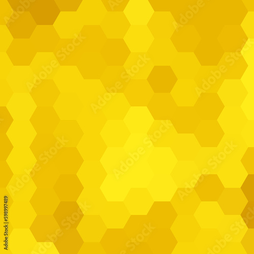 Yellow hexagon background in polygonal style. Vector template for presentations, advertisements, brochures, banners and more. eps 10