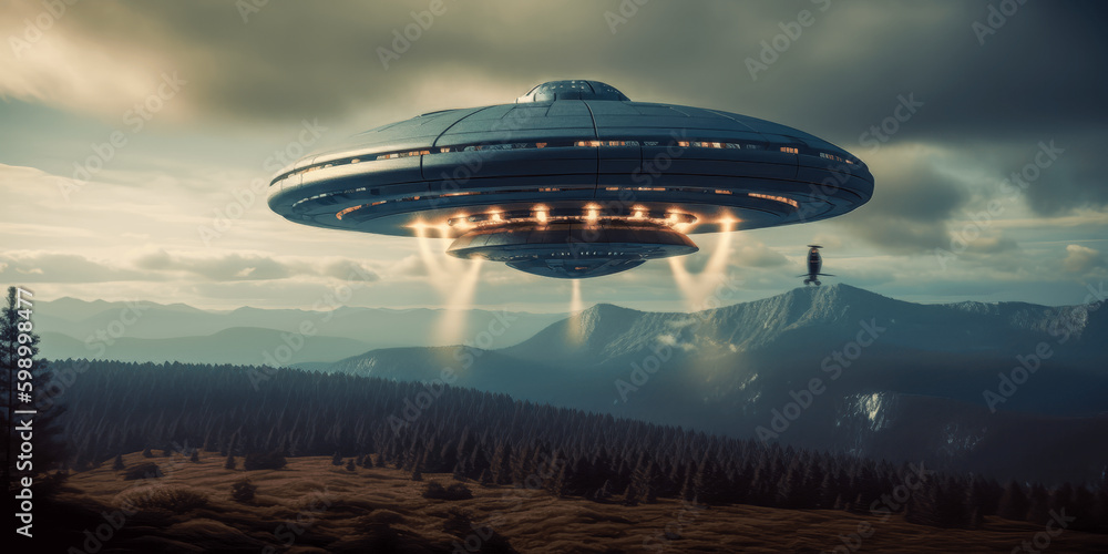 UFO, flying saucer, alien flying object UFO, flying saucer, alien flying object
