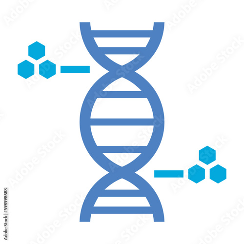 DNA Glyph Two Color Icon