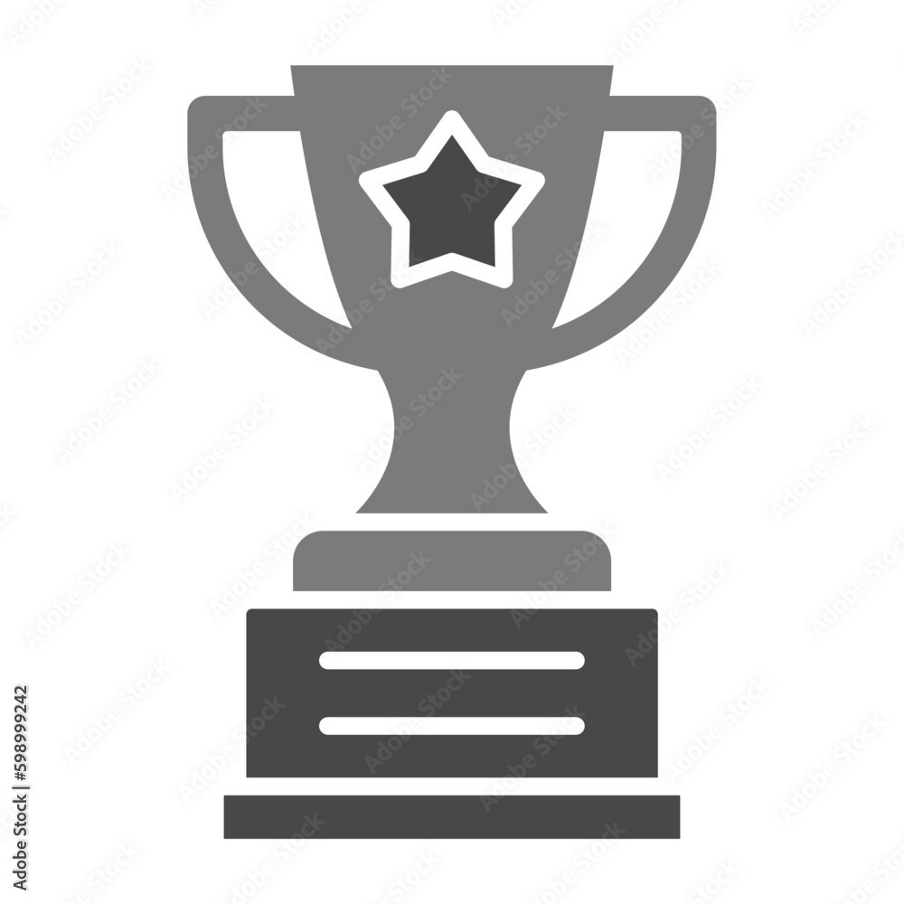 Trophy Greyscale Glyph Icon Trophy Greyscale Glyph Icon