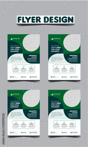 Vector corporate business flyer template, best flyer design for business.
 (ID: 598999220)