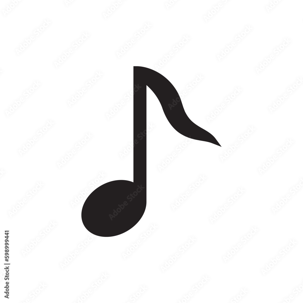 Music vector icon. Musical note flat sign design. Music symbol pictogram Music vector icon. Musical note flat sign design. Music symbol pictogram