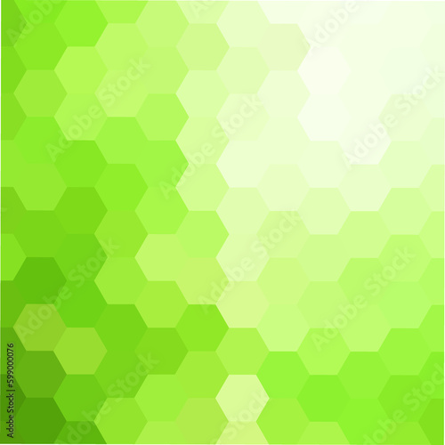 Vector green hexagon pattern. Geometric abstract background with simple hexagonal elements. Medical, technology or science design. eps 10