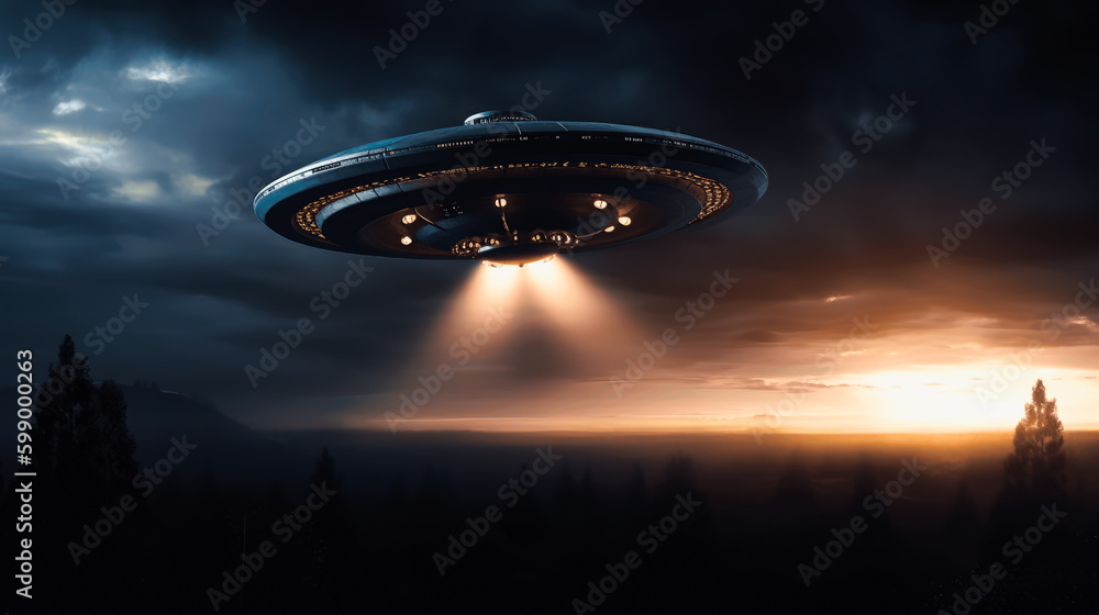 UFO, flying saucer, alien flying object UFO, flying saucer, alien flying object