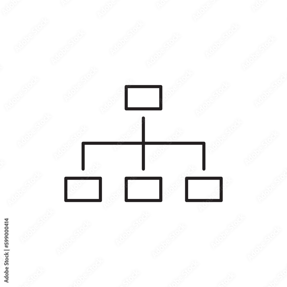 Organization chart vector icon. Company structure icon. Flow chart flat sign design. Hierarchy symbol pictogram. UX UI icon Organization chart vector icon. Company structure icon. Flow chart flat sign design. Hierarchy symbol pictogram. UX UI icon