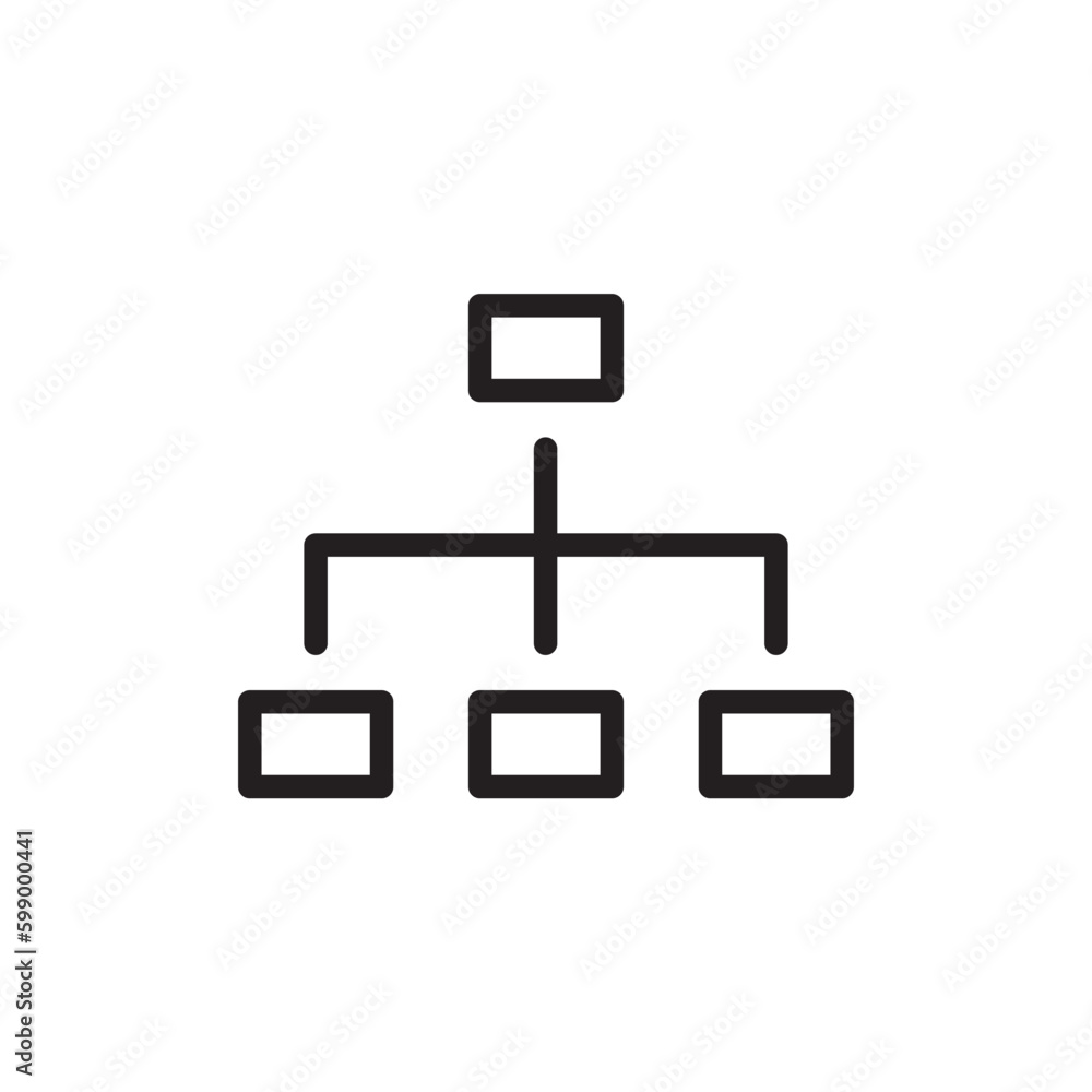 Organization chart vector icon. Company structure icon. Flow chart flat sign design. Hierarchy symbol pictogram. UX UI icon Organization chart vector icon. Company structure icon. Flow chart flat sign design. Hierarchy symbol pictogram. UX UI icon