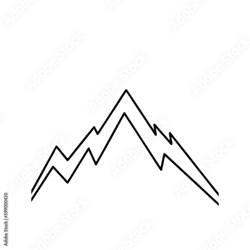 illustration of mountain landscape  vector