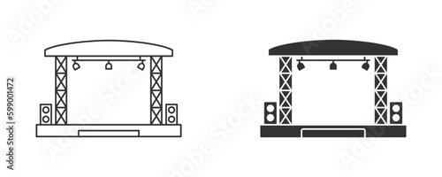 Concert stage icon. Vector illustration.