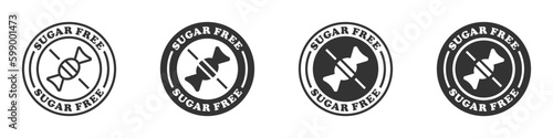 Sugar free candy icon. Vector illustration.