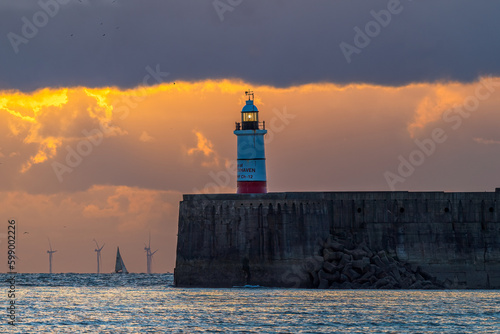 Newhaven western harbour arm sunset