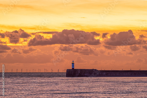 Newhaven western harbour arm sunset