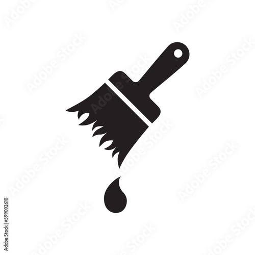 Paint brush vector icon. Paint brush flat sign design. Brush vector symbol pictogram. UX UI icon