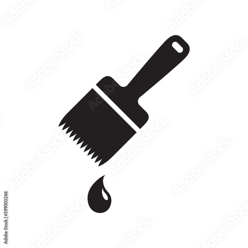 Paint brush vector icon. Paint brush flat sign design. Brush vector symbol pictogram. UX UI icon