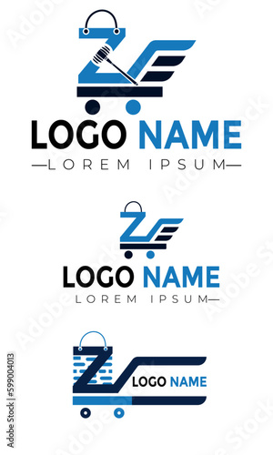 Vector selling  online shop logo design template shopping logo vector illustration.  (ID: 599004013)