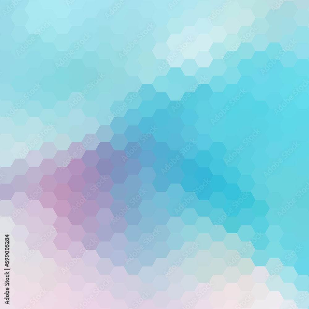 Blue geometric background. polygonal style. Sample. Layout. Hexagons. eps 10