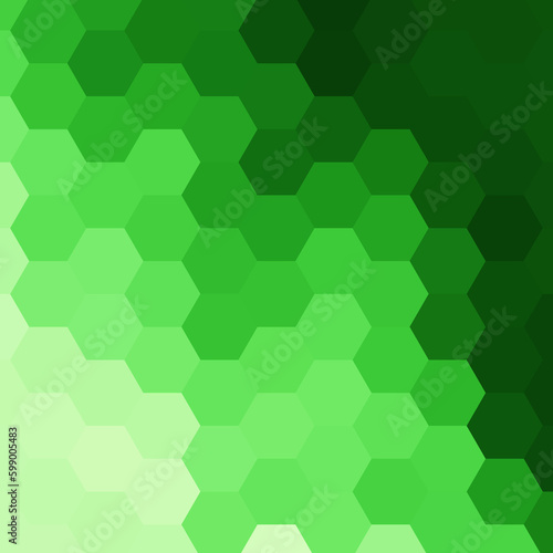 Green hexagon background. Vector graphics. Presentation template. eps 10