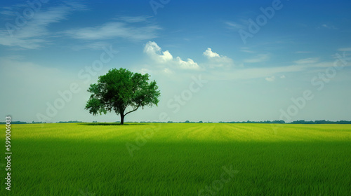 landscape with tree