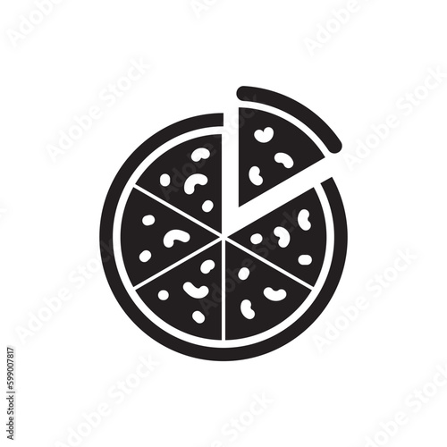 Pizza vector icon. Sliced Pizza flat sign design. Pizza symbol pictogram. UX UI icon