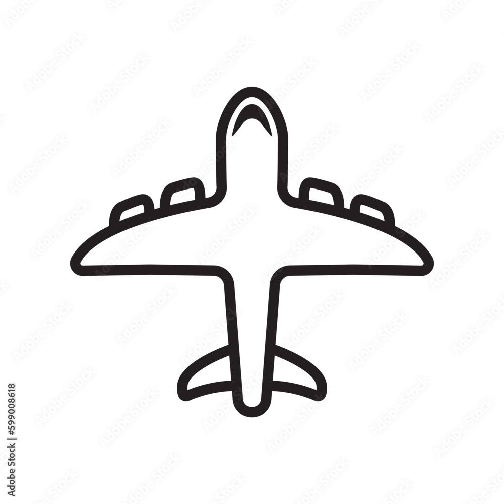 Plane vector icon. Aviation icon. Airplane flat sign design. Flight transport plane symbol. Airport airplane outline vector sign. Reactive plane line symbol. Aircraft pictogram. Jet icon. UX UI icon Plane vector icon. Aviation icon. Airplane flat sign design. Flight transport plane symbol. Airport airplane outline vector sign. Reactive plane line symbol. Aircraft pictogram. Jet icon. UX UI icon