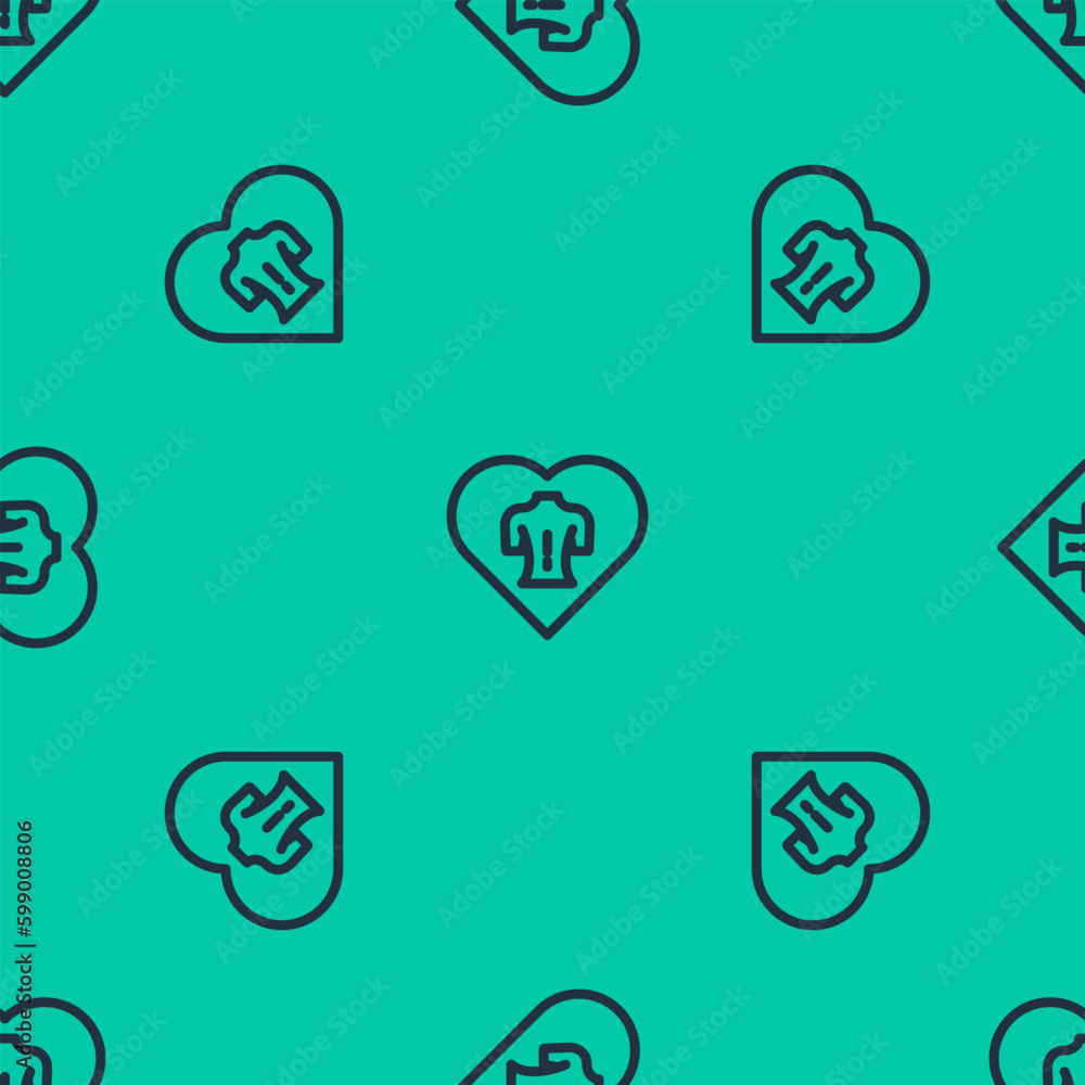 Blue line Massage icon isolated seamless pattern on green background. Relaxing, leisure. Vector Blue line Massage icon isolated seamless pattern on green background. Relaxing, leisure. Vector