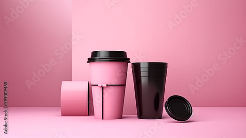 ilustração de estilo minimalista de promoção de sexta-feira negra mocup rosa