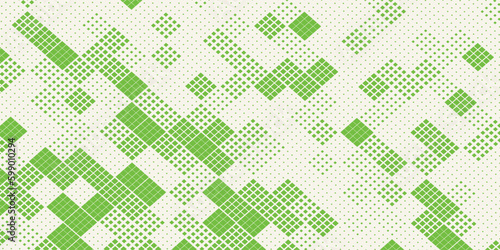 White abstract background and green square 