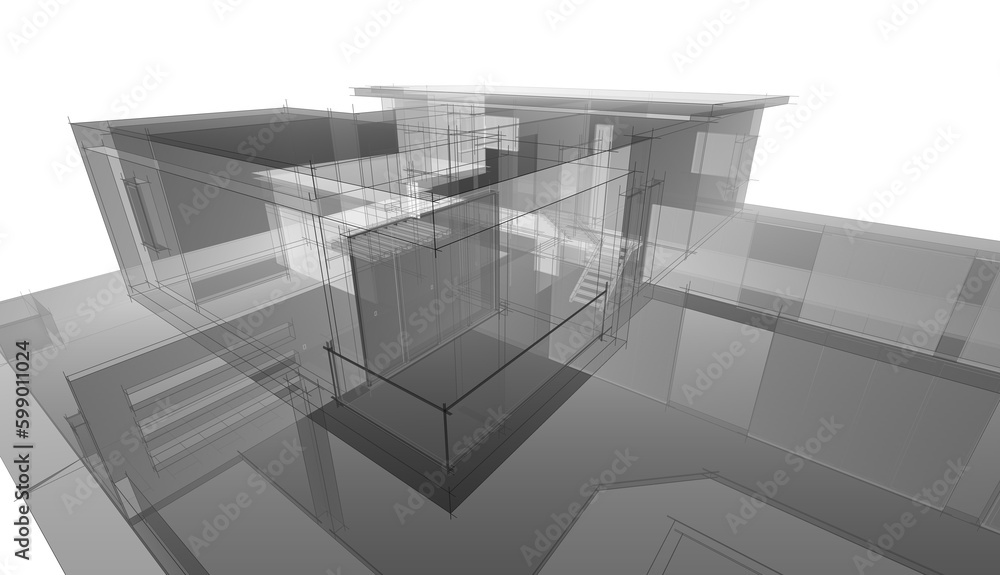 Fototapeta premium sketch of house