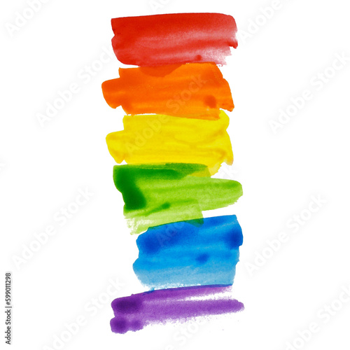 Illustration with hand drawn abstract watercolor background