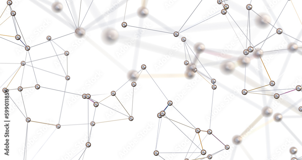 Abstract connected dots and lines. Concept of AI technology, Motion of digital data flow. Abstract connected dots and lines. Concept of AI technology, Motion of digital data flow.