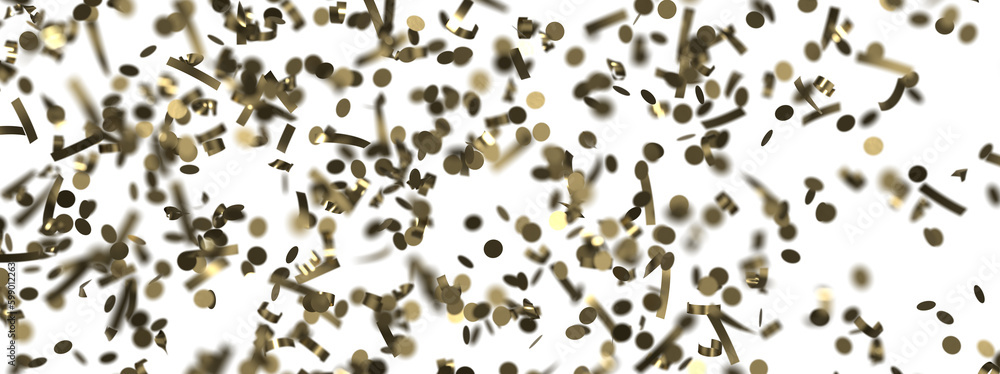 Golden serpentine confetti on transparent background. luxury isolated Golden serpentine confetti on transparent background. luxury isolated