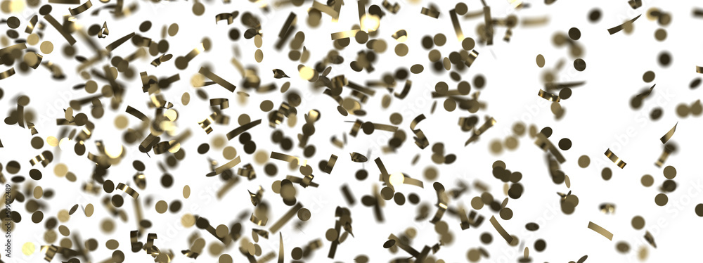 Golden serpentine confetti on transparent background. luxury isolated Golden serpentine confetti on transparent background. luxury isolated