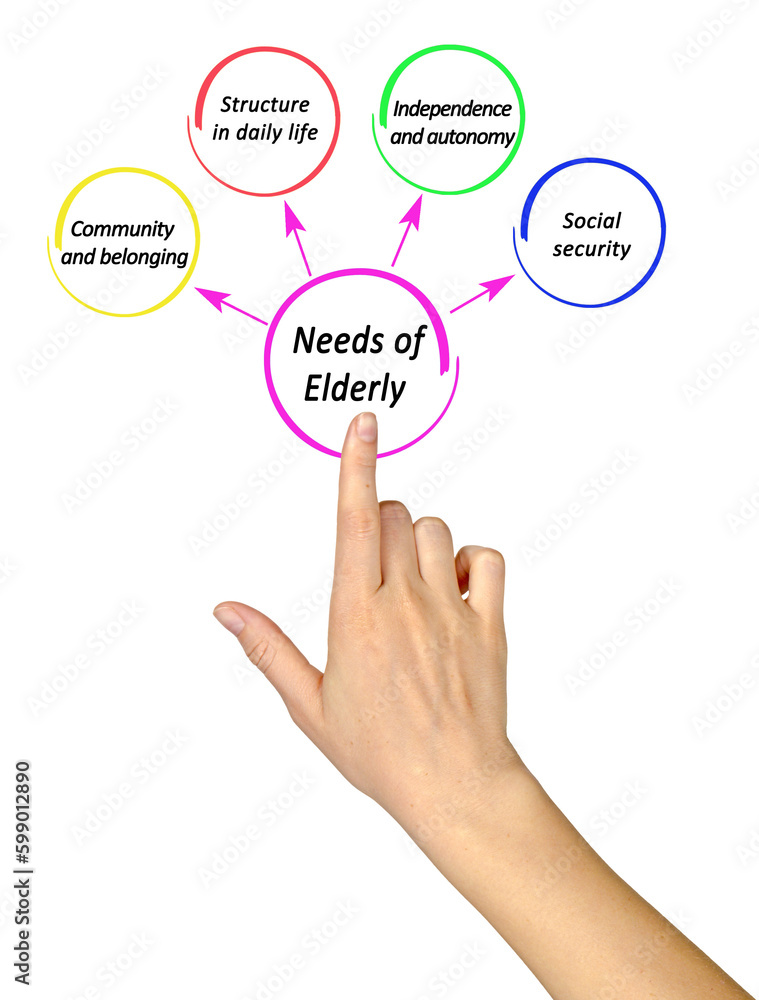Fototapeta premium Presenting Four Needs of Elderly