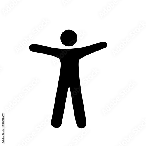 Person raising hands to the sky