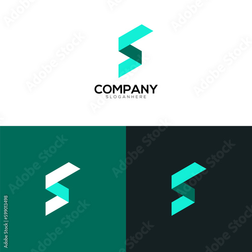  Modern S letter tech logo design, s letter logo design vector template 