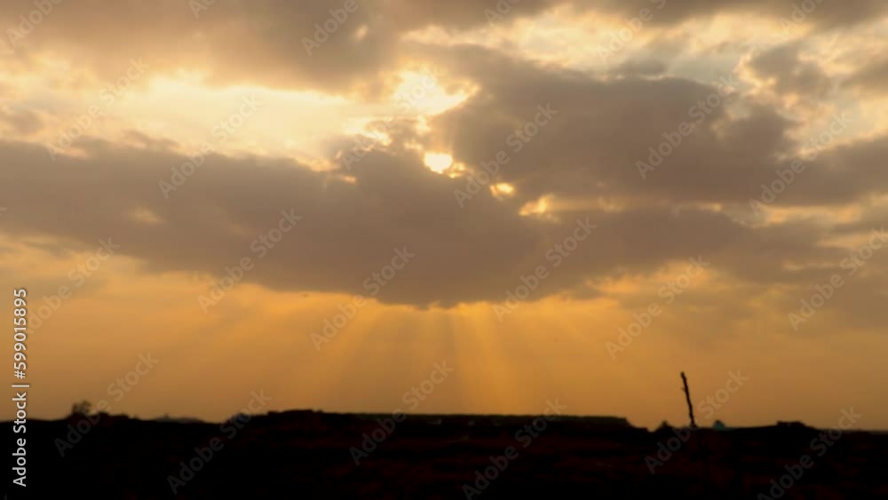 dramatic sunset sky with dense black cloud at dusk dramatic sunset sky with dense black cloud at dusk