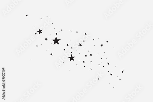 black star, sign, symbol, cross, vector illustration