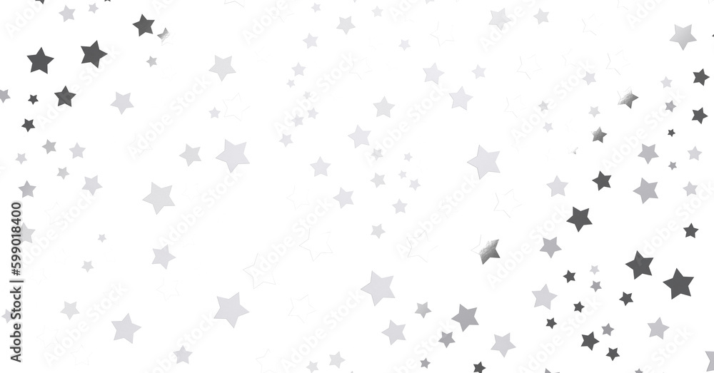 Silver star of confetti. Falling stars on a white - png transparent Silver star of confetti. Falling stars on a white - png transparent