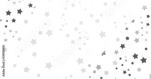 Silver star of confetti. Fa...