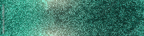 Beautiful Mint Green Background With Shimmering. Panoramic Banner. Generative AI