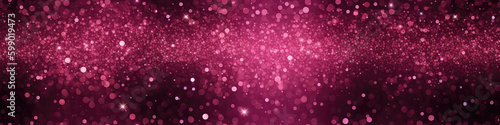 Beautiful Pink Background With Shimmering. Panoramic Banner. Generative AI