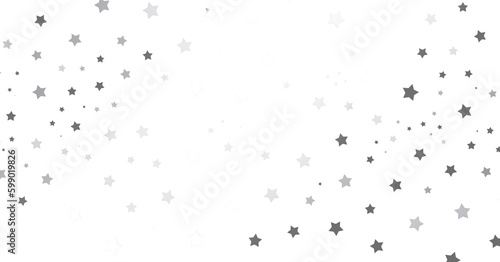 Silver star of confetti. - png transparent