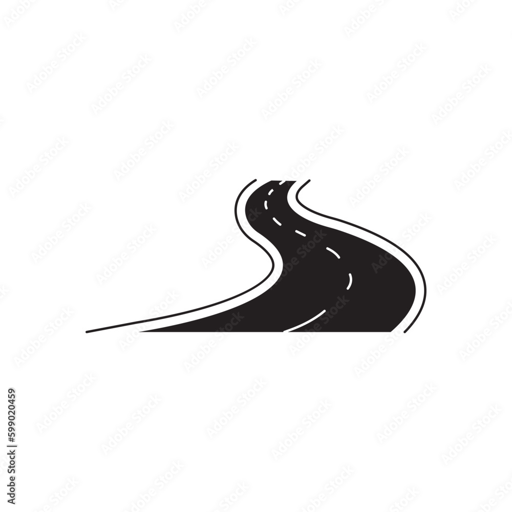 Road vector icon. Highway flat sign design. Asphalt road symbol pictogram. UX UI icon Road vector icon. Highway flat sign design. Asphalt road symbol pictogram. UX UI icon