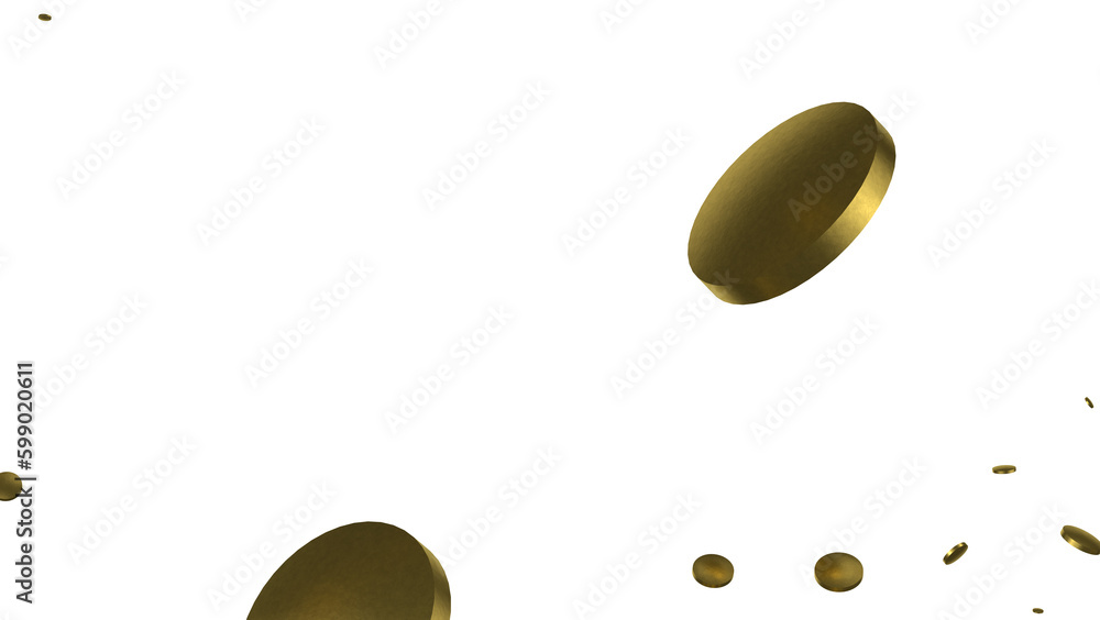Gold confetti background, isolated on transparent background Gold confetti background, isolated on transparent background